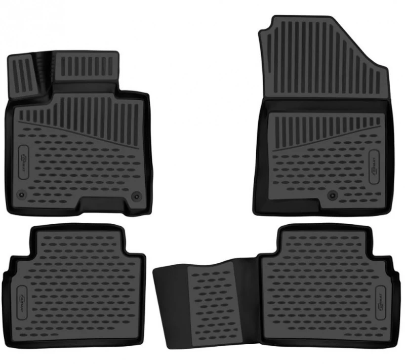 Коврики 3D в салон полиуретан 4шт для Kia Sportage V Черный FORMAT FORMAT.3DA67052210