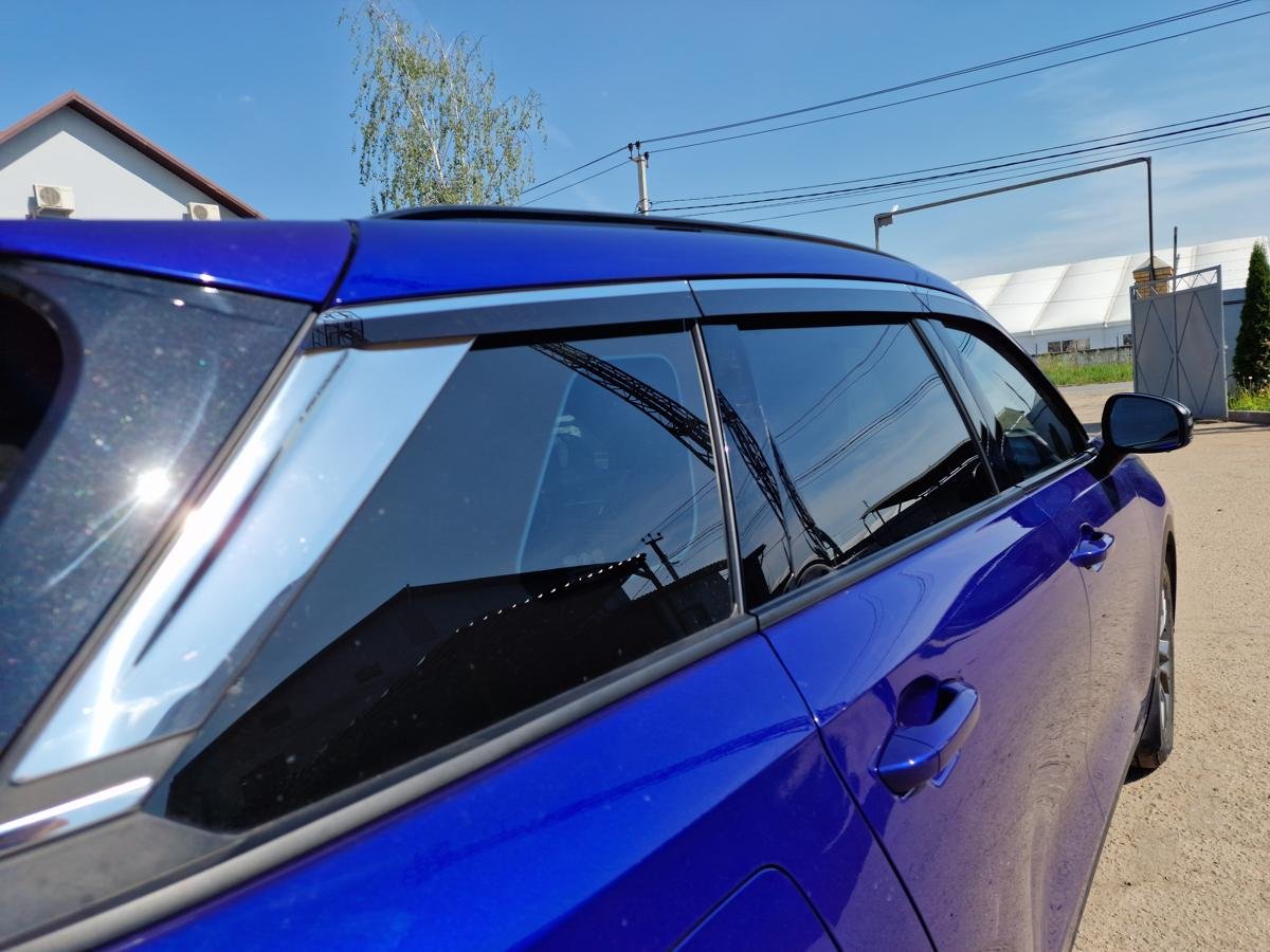 Дефлекторы окон с хром накладками 2D 6 шт для FAW Bestune T55