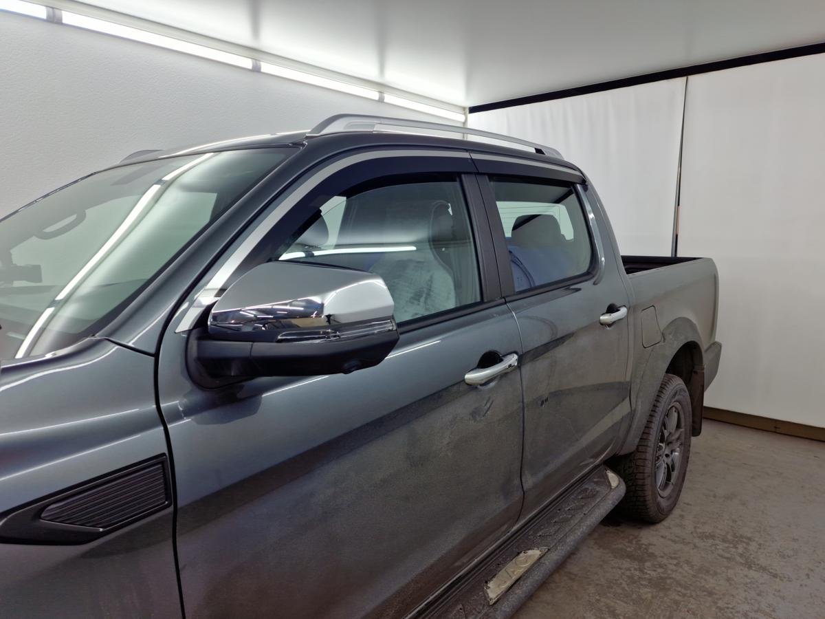 Дефлекторы окон 2D с хром накладками 4 шт. для JAC T9 I 