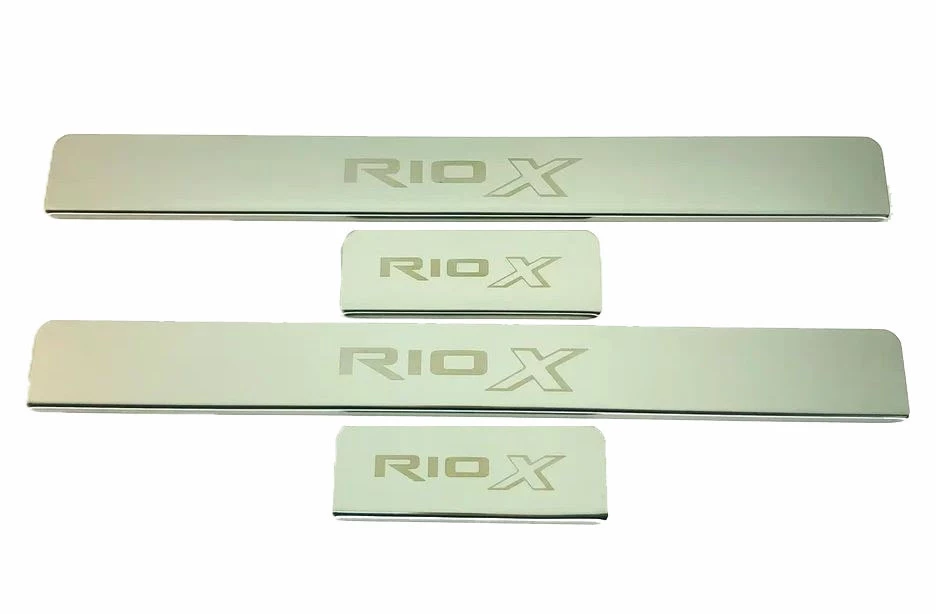 Накладки на пороги из нержавеющей стали 4шт. для Kia Rio X (X-Line) I Рестайлинг