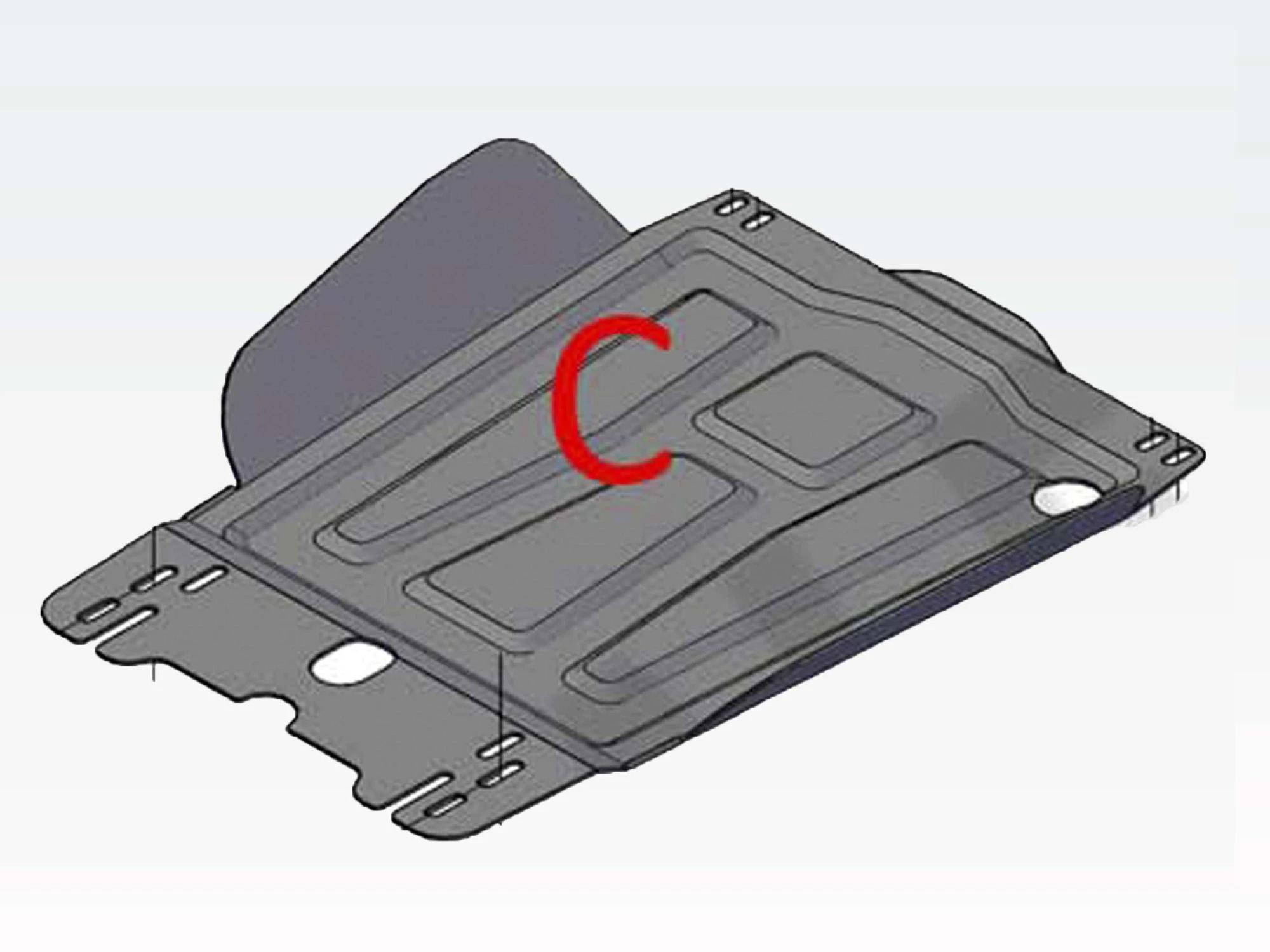 Защита КПП для Mitsubishi L200 V Рестайлинг  Alfeco ALF1448AL4