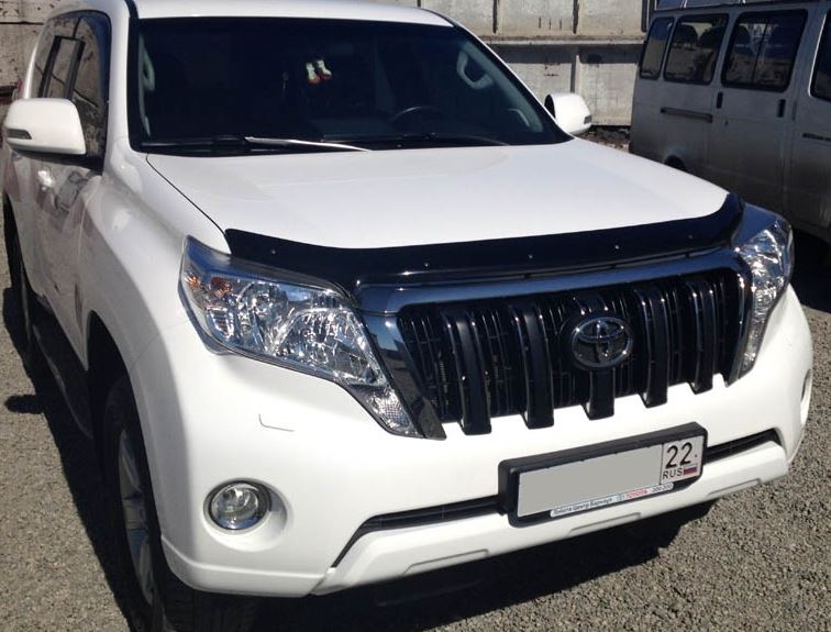 Дефлектор капота темный для Toyota Land Cruiser Prado 150 Series Рестайлинг 1