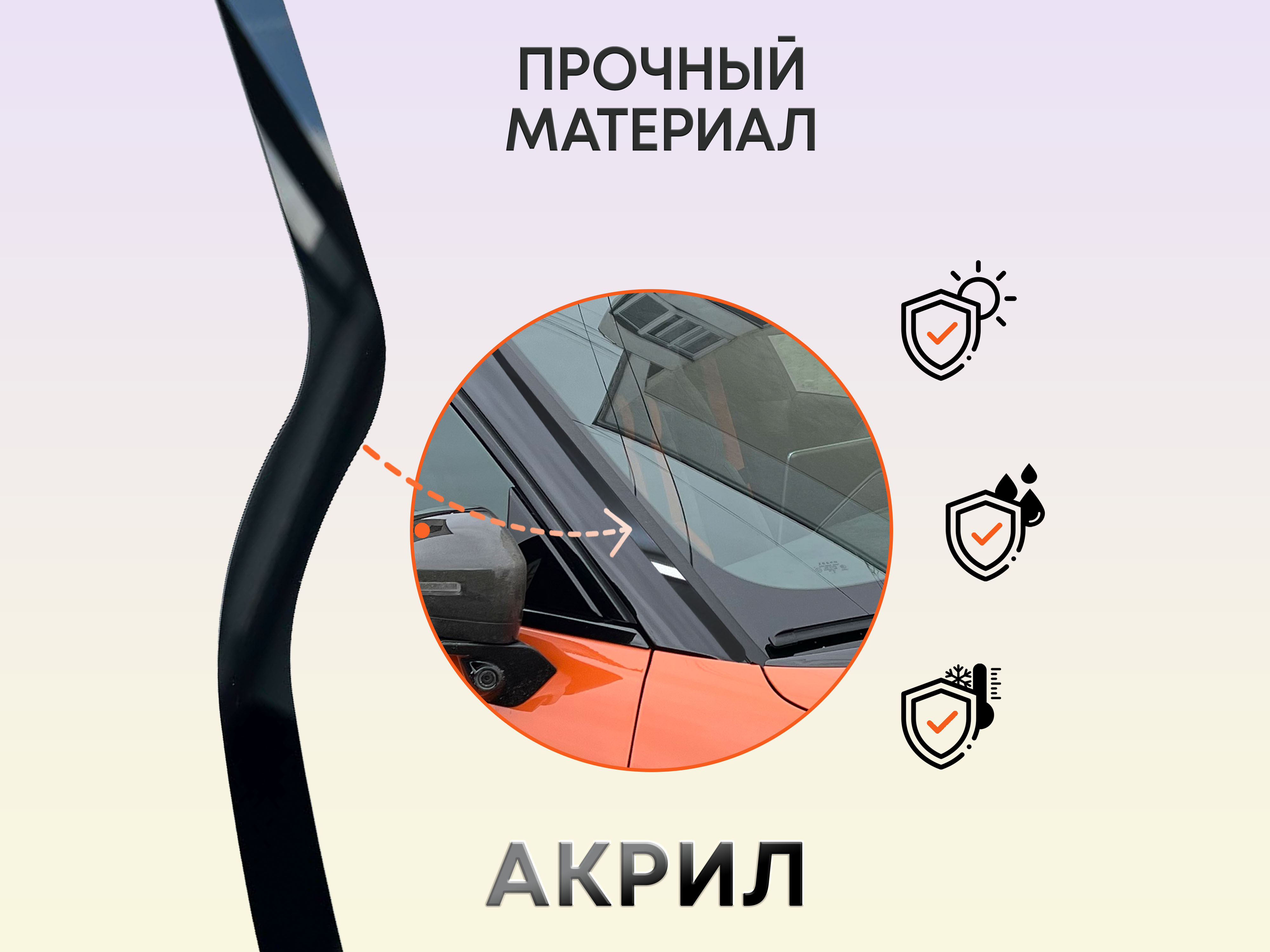 Водосток лобового стекла Премиум для Zeekr 001