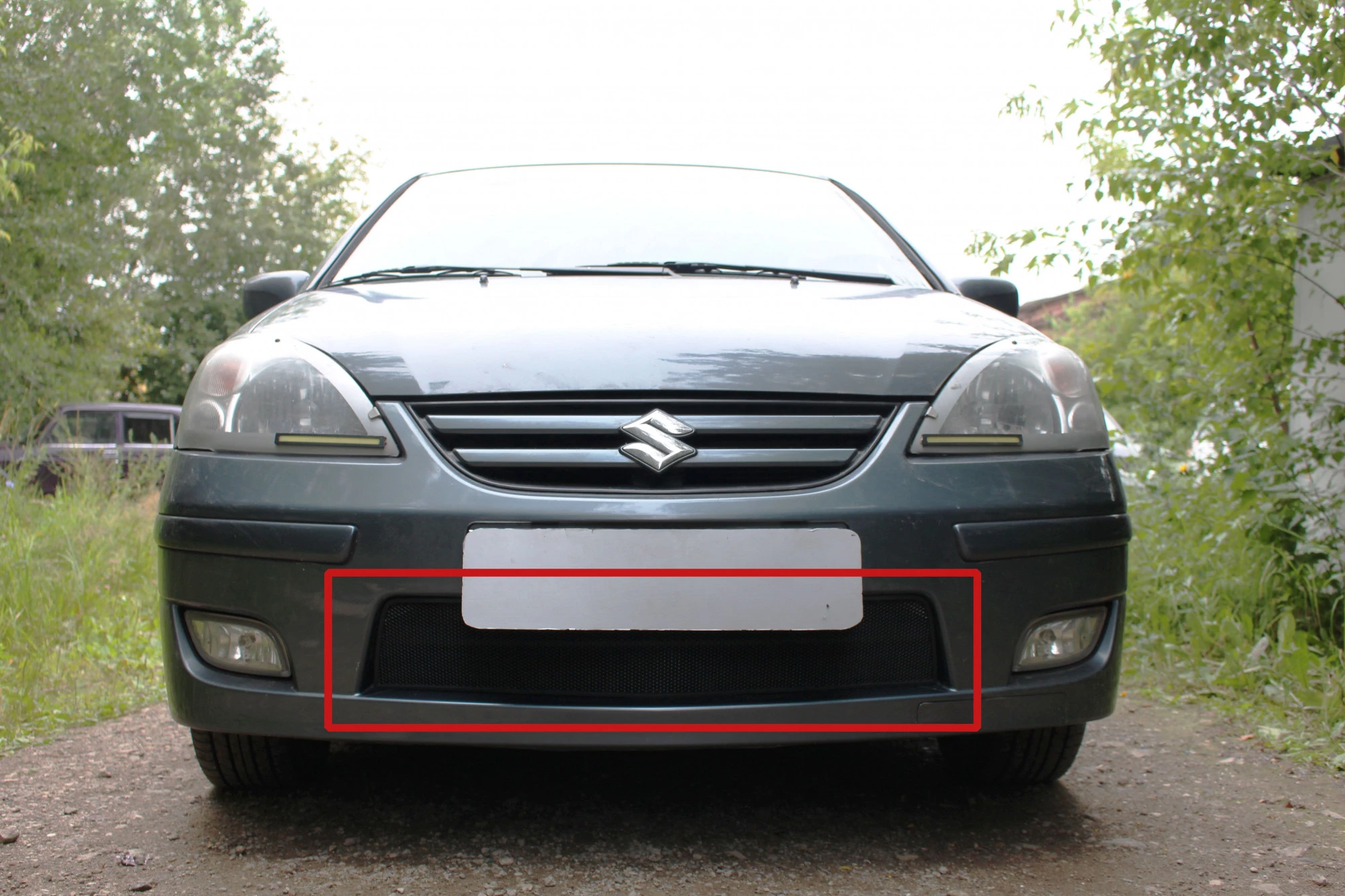 Защитная сетка радиатора для Suzuki Liana I Рестайлинг Черный