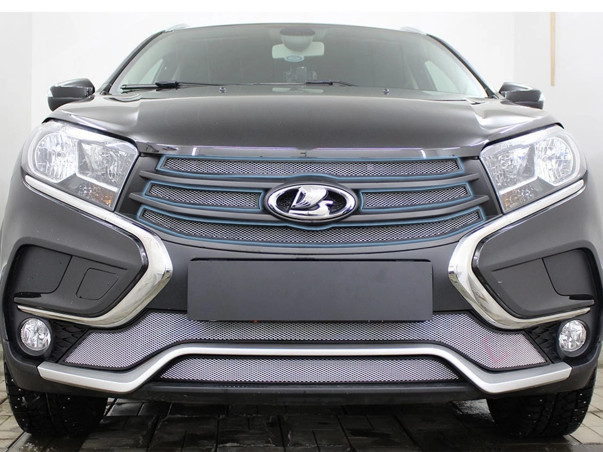 Защитная сетка радиатора верх 4 части для LADA (ВАЗ) XRAY I