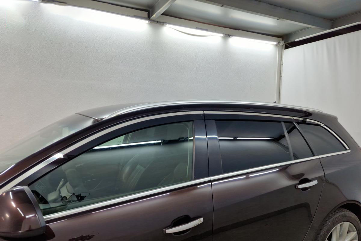 Дефлекторы окон с хром накладками 2D 6 шт (для кузова универсал) для Opel Insignia I Рестайлинг