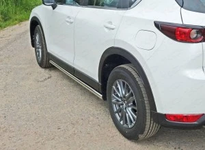 Пороги труба 60,3 мм для Mazda CX-5 II  ТСС MAZCX517-28