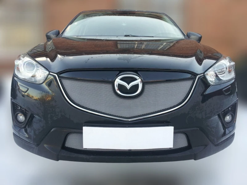 Комплект сеток chrome верх и низ для Mazda CX-5 I Хром Стрелка 11 MAZX5.top.chrome-MZX5.bot.chrome