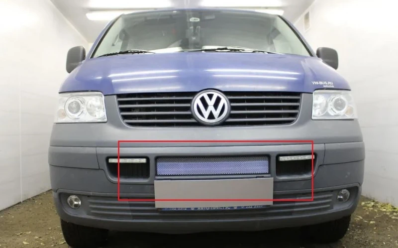 Защитная сетка радиатора для Volkswagen Caravelle T5 Рестайлинг Хром Стрелка 11 VWT5.chrome