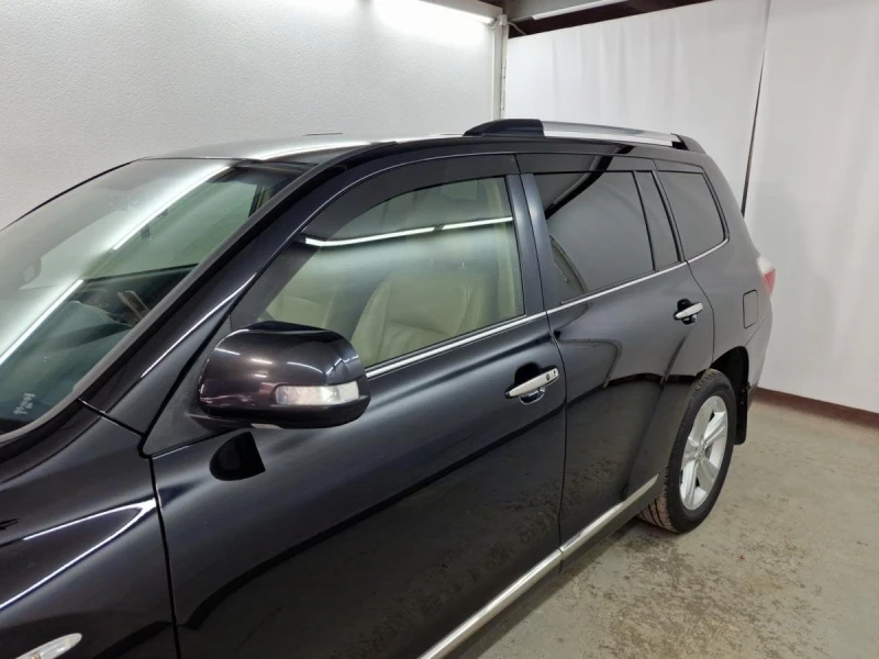 Дефлекторы окон 2D 6 шт для Toyota Highlander II (U40) Рестайлинг Черные Стрелка 11 2D108-6.S11
