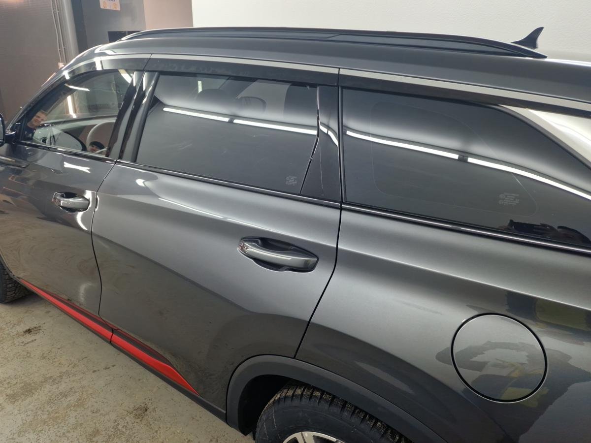 Дефлекторы окон с хром накладками 2D 6 шт для Changan CS75 plus II