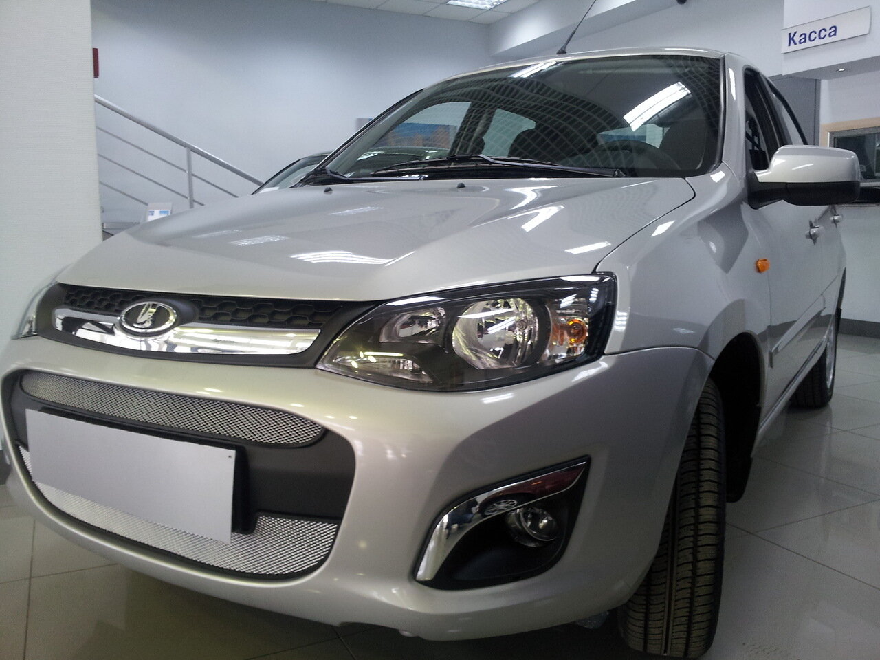 Защитная сетка радиатора комплект 2 части для LADA (ВАЗ) Kalina II