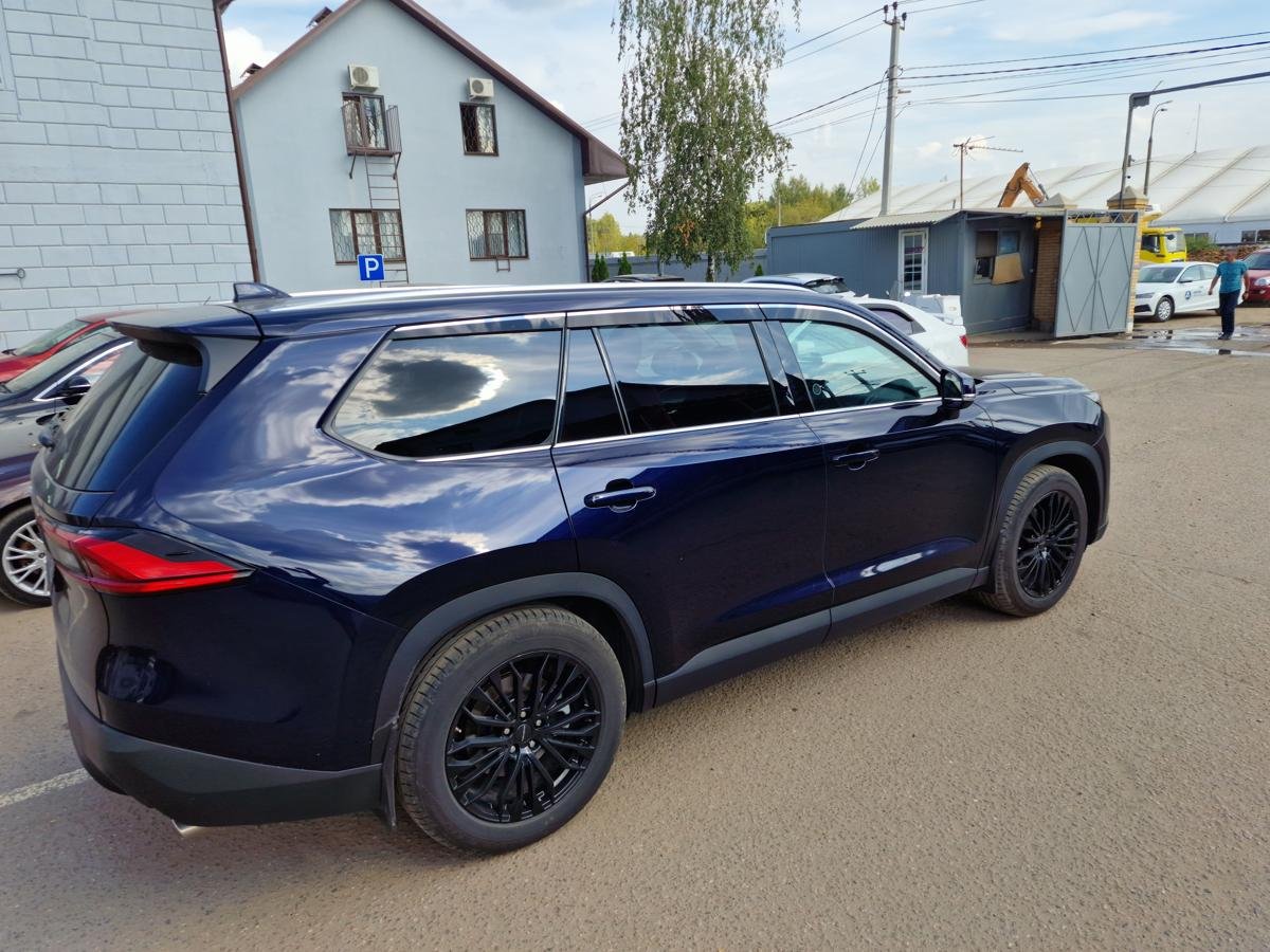 Дефлекторы окон 2D с хром накладками 6 шт. для Toyota Grand Highlander I