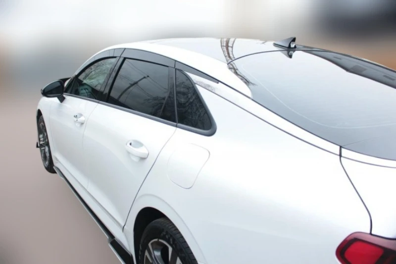 Дефлекторы окон 2D 6 шт для Kia K5 (DL3) III Черные Стрелка 11 2D059-6.S11