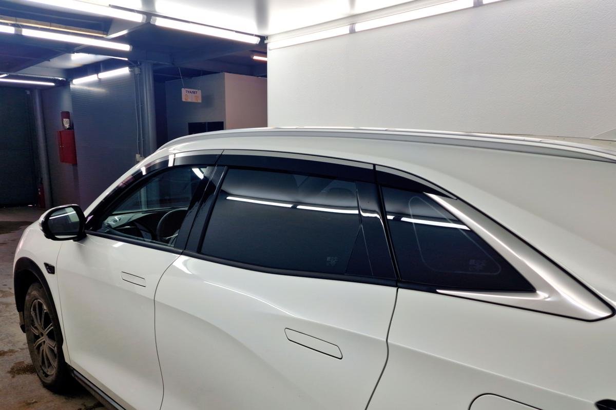 Дефлекторы окон 2D с хром накладками 6 шт. для Kaiyi X7 Kunlun I