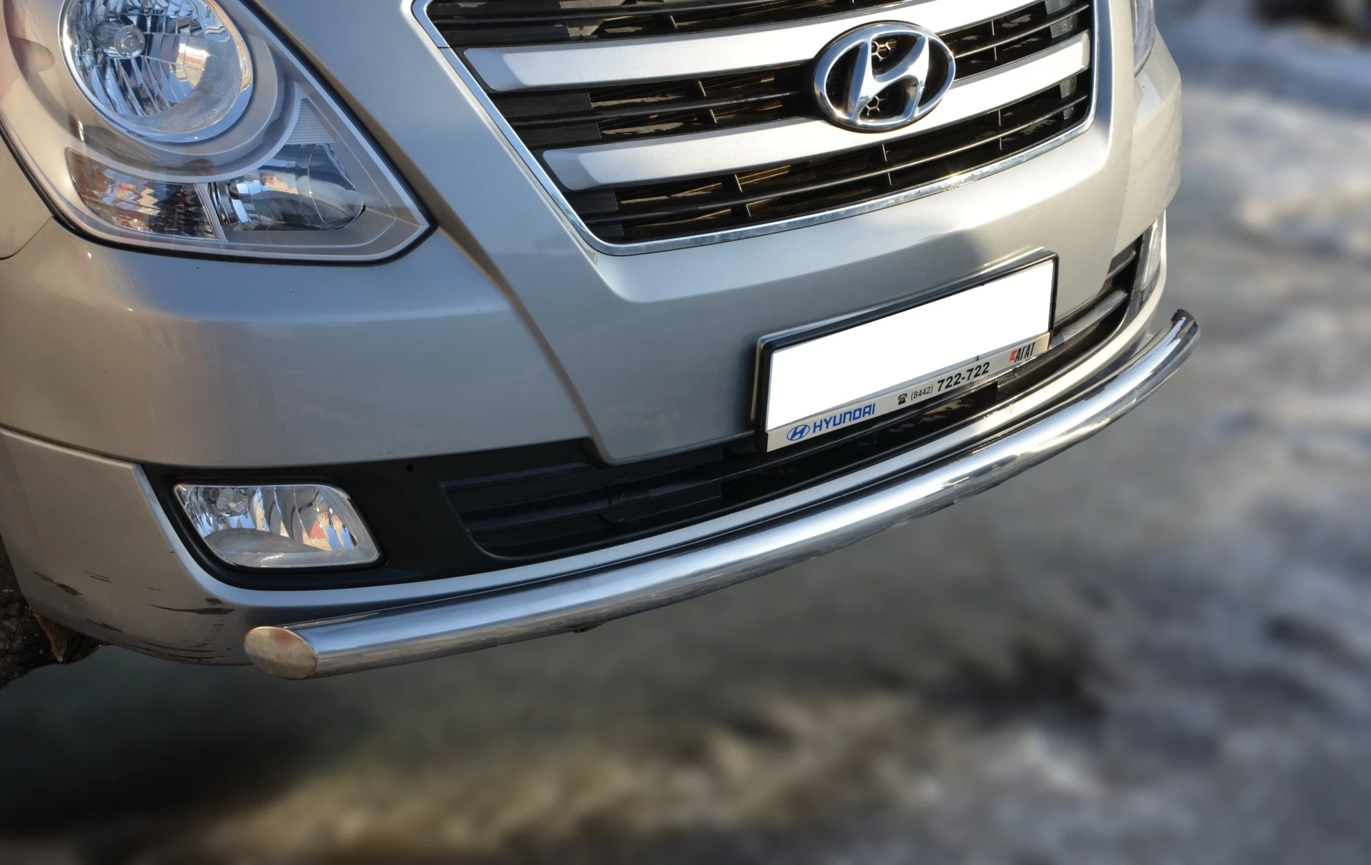 Защита переднего бампера d60 мм для Hyundai Grand Starex I Рестайлинг  Юко HYGS.15.02