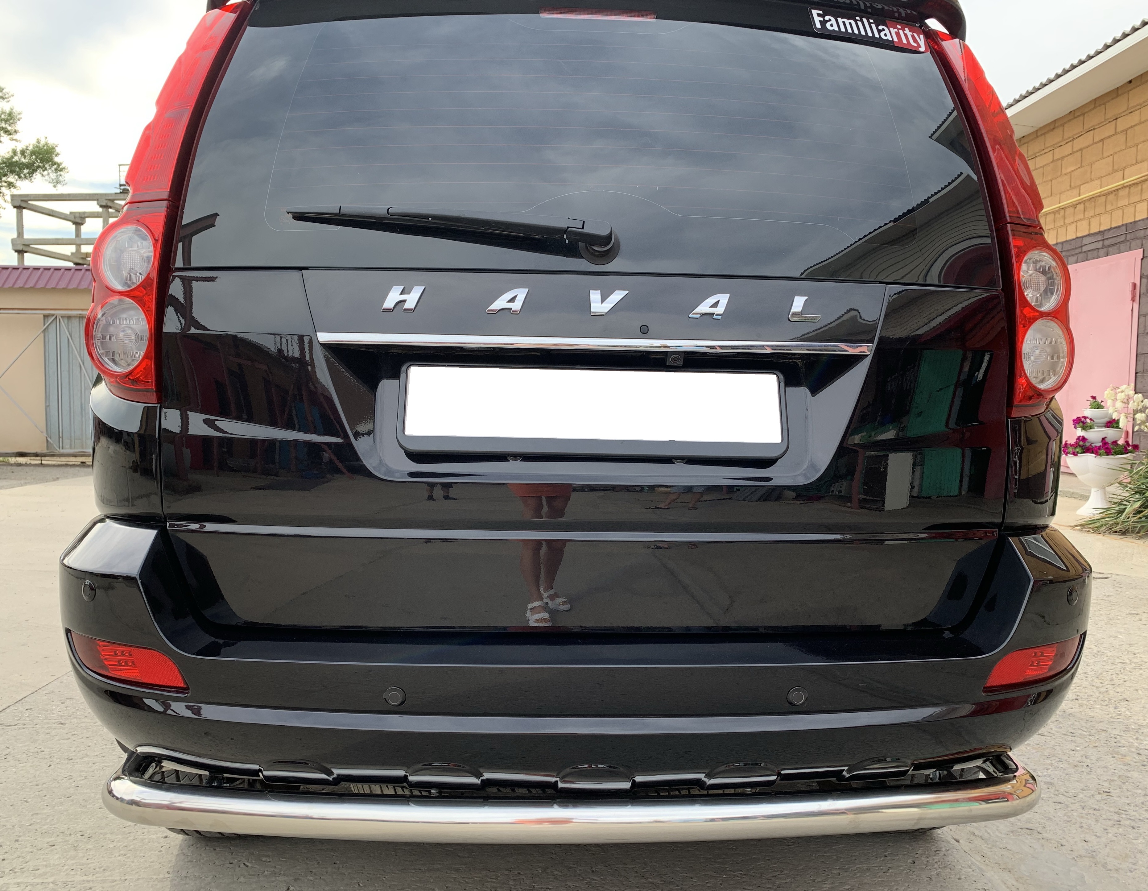 Защита заднего бампера угловая большая d60 мм для Haval H5 I