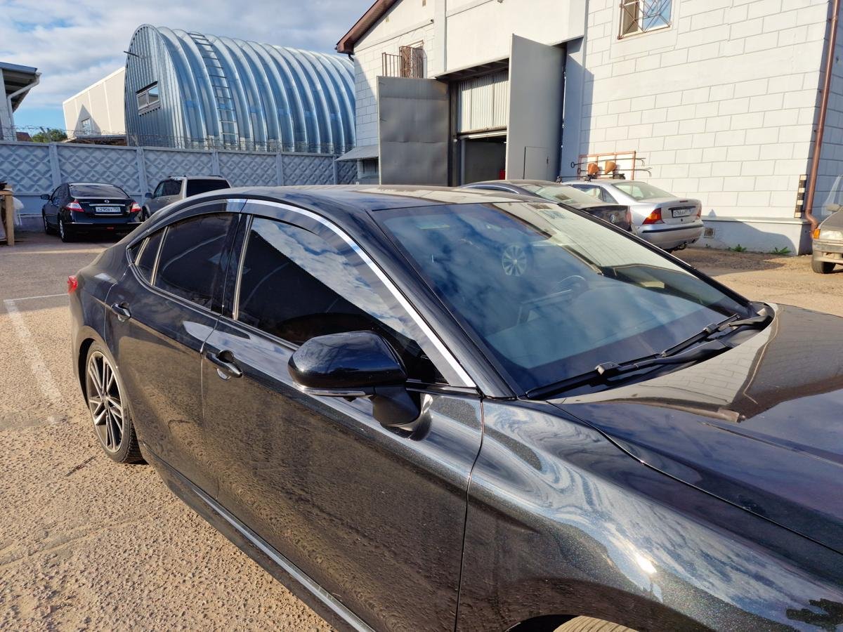 Дефлекторы окон 2D с хром накладками 6 шт. для Toyota Camry XV80 China Market