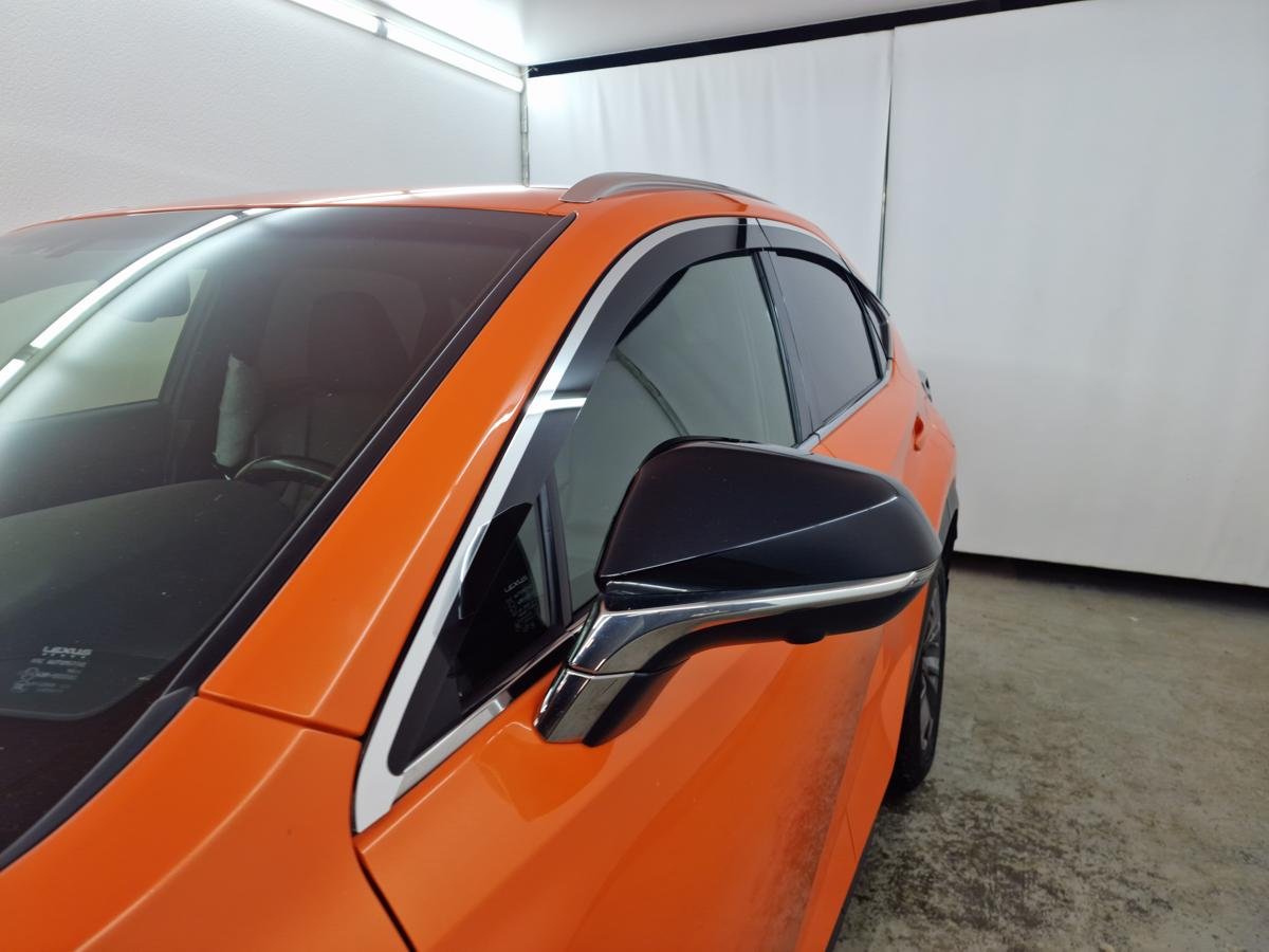 Дефлекторы окон с хром накладками 2D 6 шт для Lexus NX I Рестайлинг