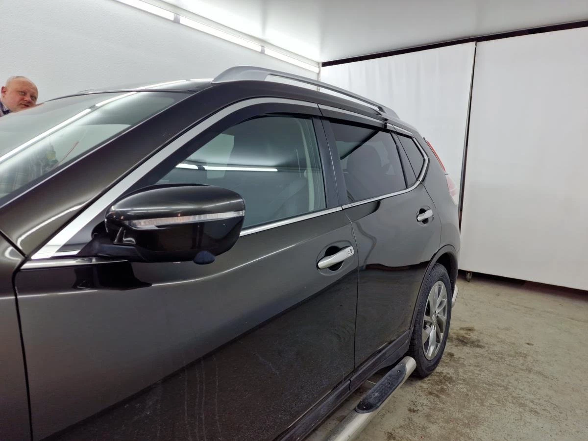 Дефлекторы окон с хром накладками 2D 6 шт для Nissan X-Trail III Рестайлинг