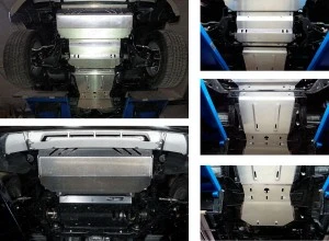 Защиты комплект (радиатор, картер, КПП, РК) для Mitsubishi Pajero Sport II  ТСС ZKTCC00267K