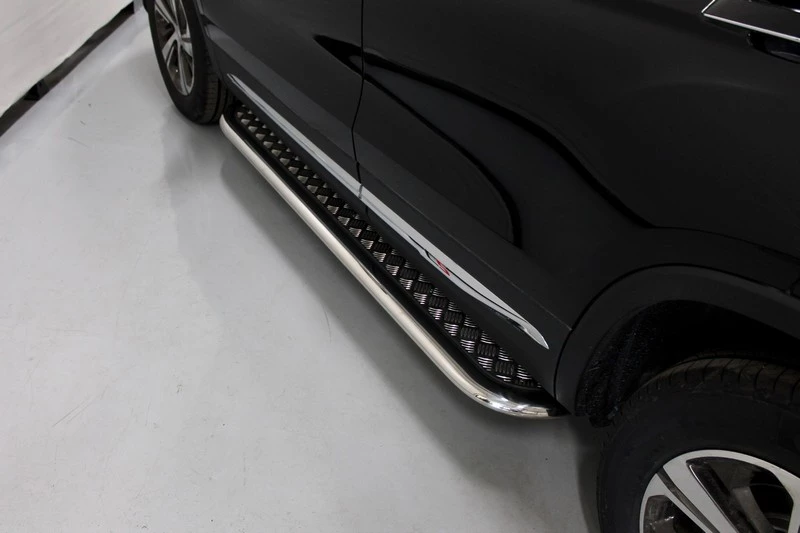 Пороги с площадкой 75х42 мм для Changan CS75 I Рестайлинг