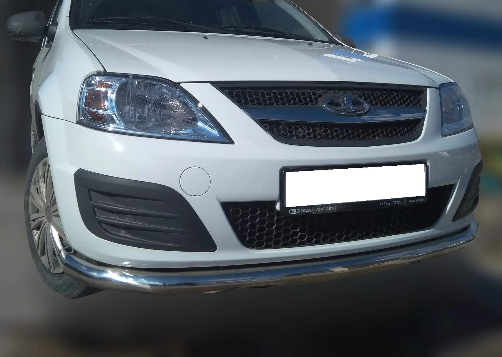 Защита переднего бампера d53 мм для LADA (ВАЗ) Largus I  Юко LL.12.01