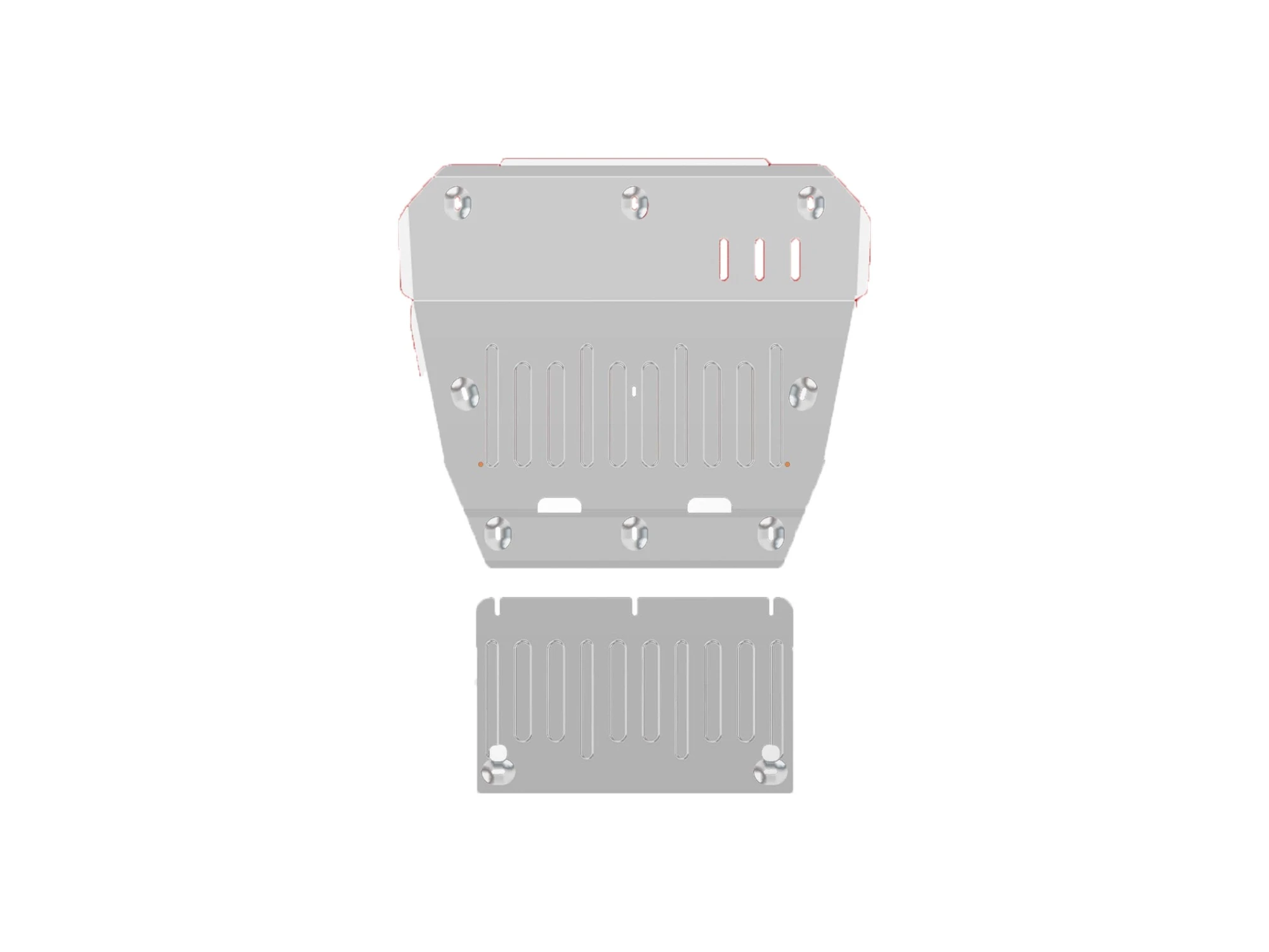 Защита картера и КПП (2 части) для Jetour T2  Alfeco ALF7004AL