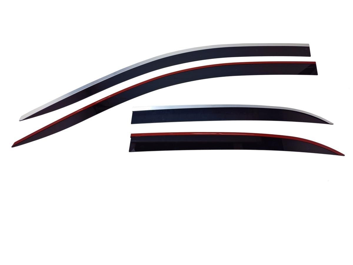 Дефлекторы окон 2D с хром накладками 4 шт. для Ora 03