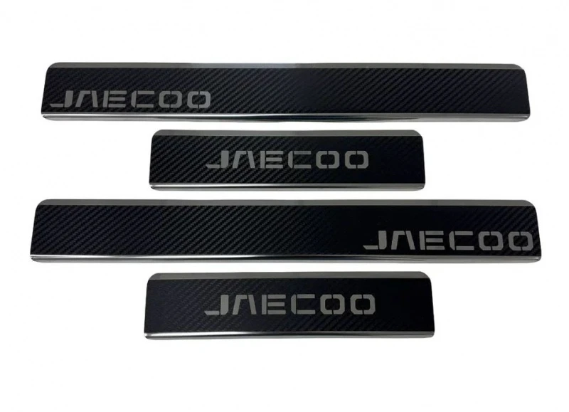 Накладки на пороги нержавеющая сталь под карбон 4шт. для Jaecoo J8 Карбон INOX INOX.JAEC.J8.2024.CARBON