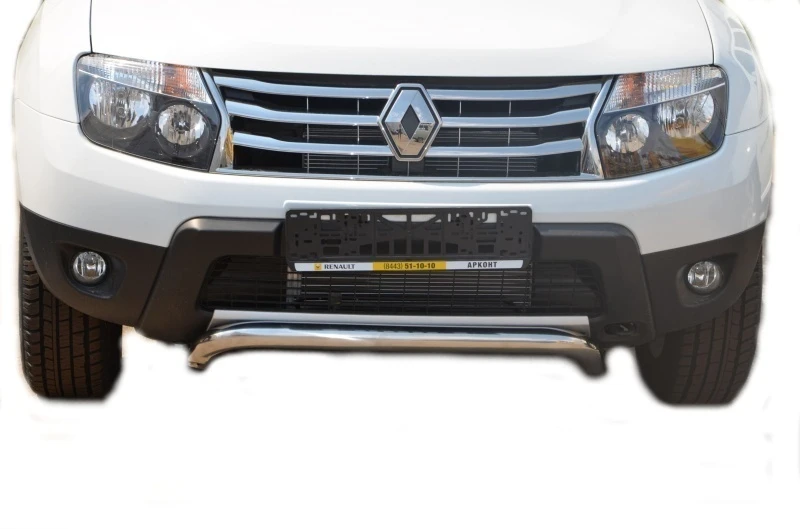 Защита переднего бампера шпонка d53 мм для Renault Duster I  Юко RD.11.80