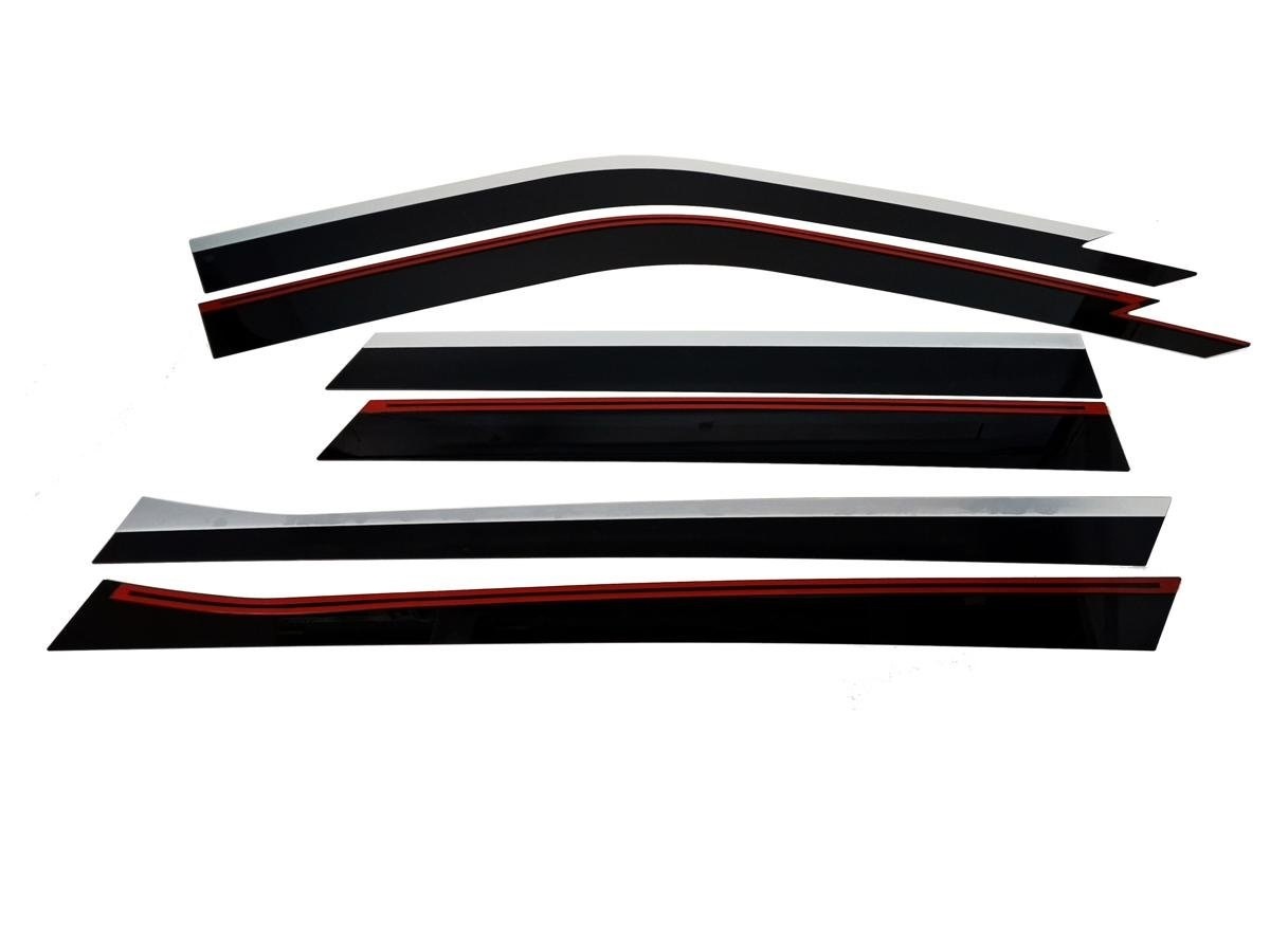Дефлекторы окон 2D с хром накладками 6 шт. для TANK 400
