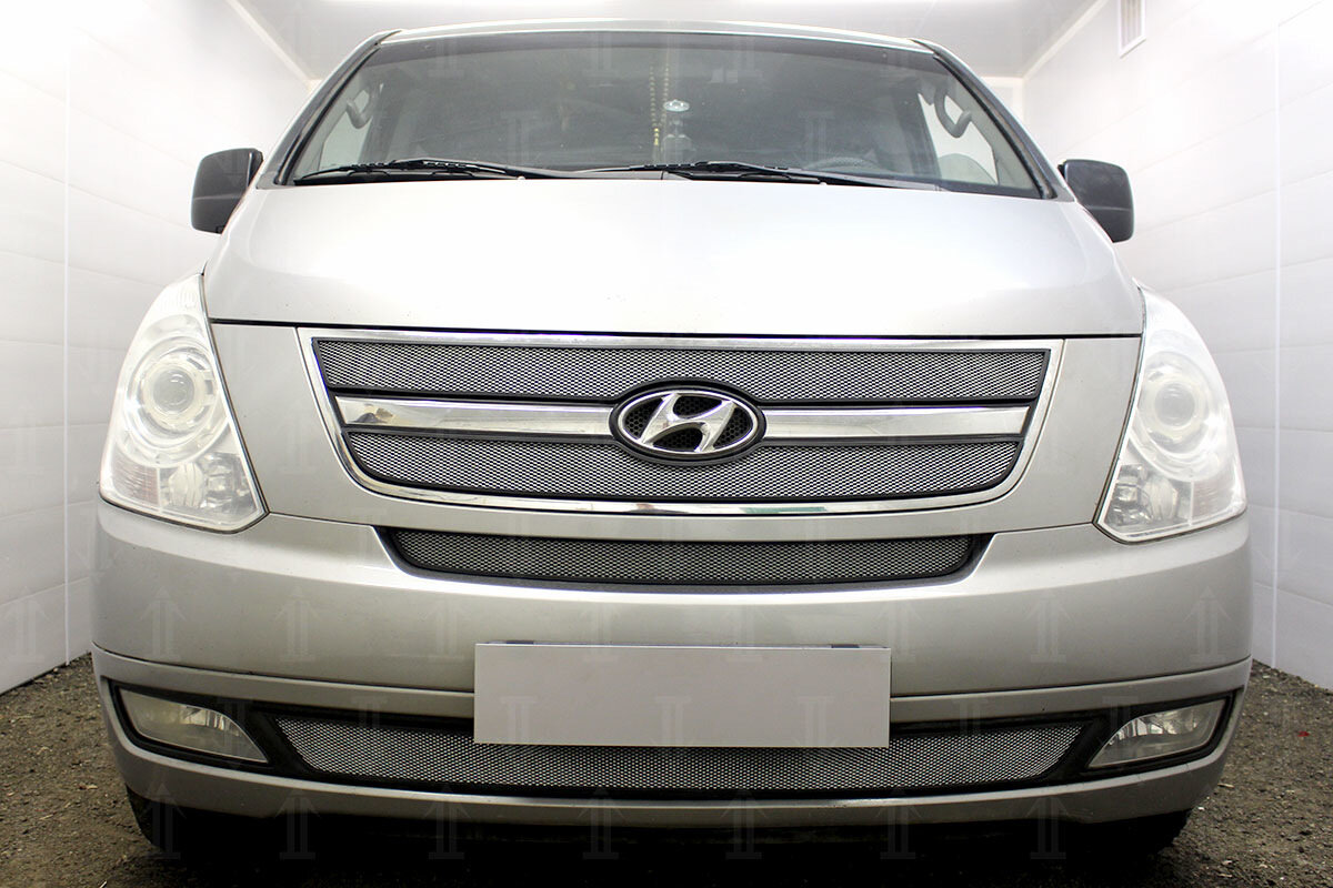 Защитная сетка радиатора верх 3 части для Hyundai H-1 (Starex) II