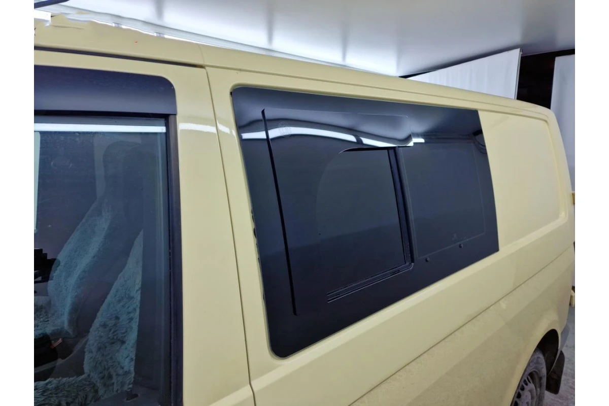Дефлектор окон 2D 1 шт. для Volkswagen Transporter T5 Рестайлинг Черный Стрелка 11 2D278-1.S11