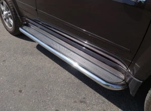 Пороги с площадкой (нерж. лист) 60,3 мм для Haval H5 I