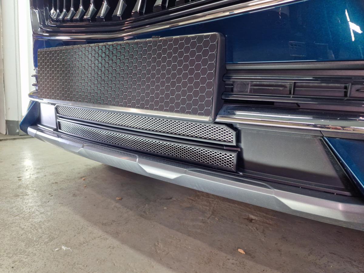 Защитная сетка радиатора низ 2 части для Geely Monjaro