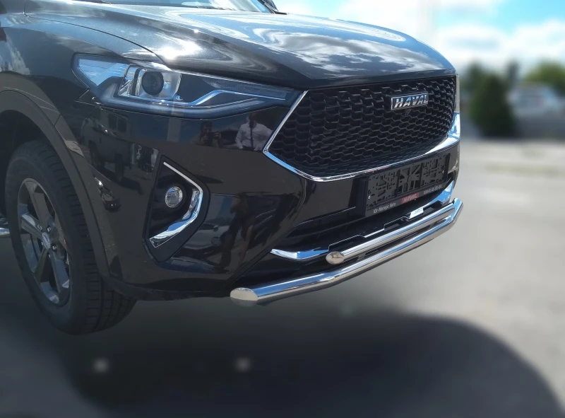 Защита переднего бампера двойная d60/42 мм для Haval F7x I  Юко GWF7.19.03