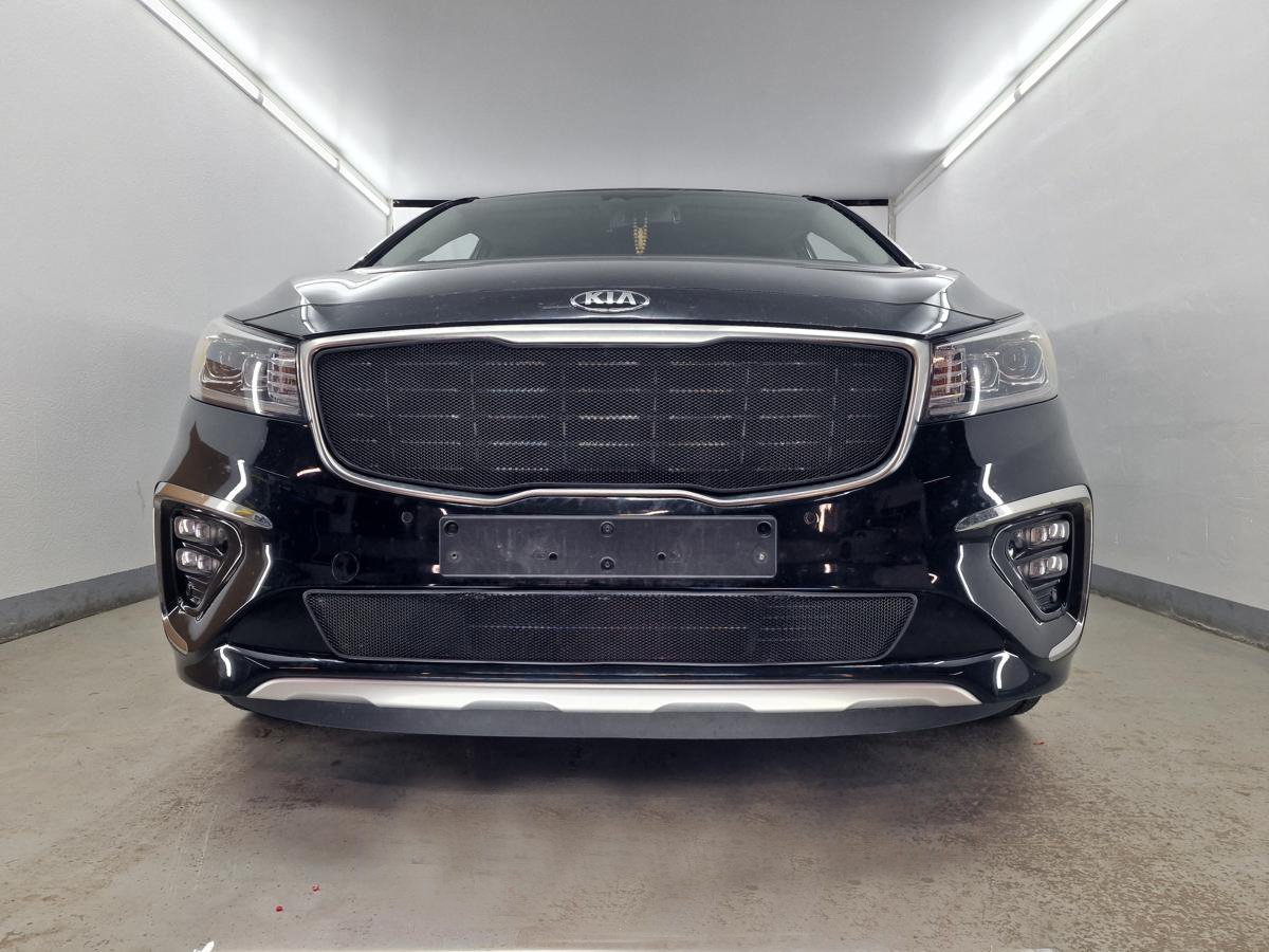 Защитная сетка радиатора низ для Kia Carnival (YP) III Рестайлинг