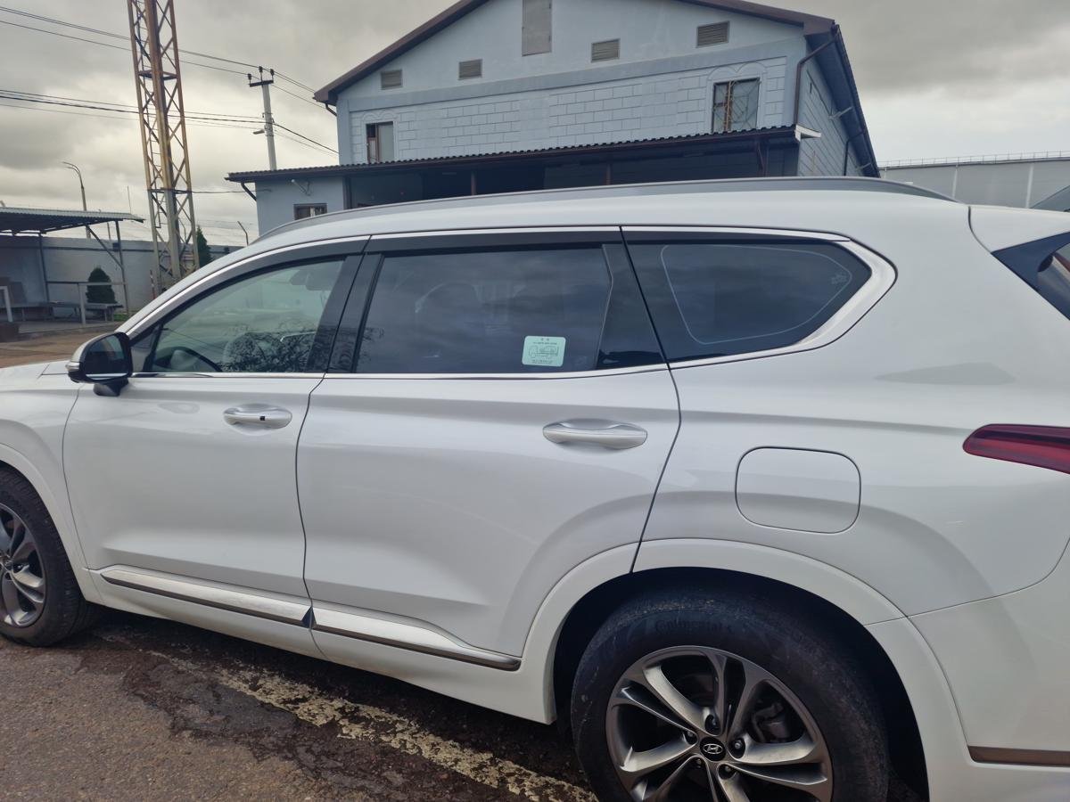 Дефлекторы окон с хром накладками 2D 6 шт для Hyundai Santa Fe IV Рестайлинг
