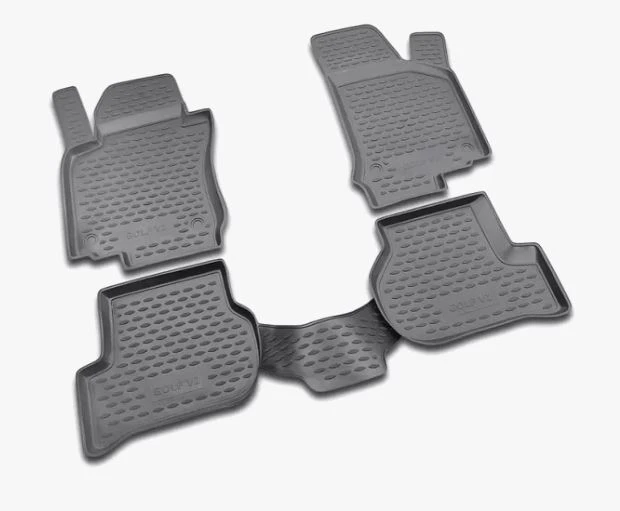 Коврики 3D в салон полиуретан 4 шт для Volkswagen Golf VI Черный Element