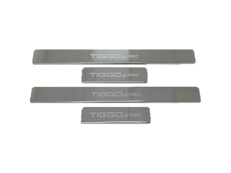 Накладки на пороги из нержавеющей стали 4шт. для Chery Tiggo 4 Pro I  INOX INOX.CHER.TIG4PRO.2022.ST