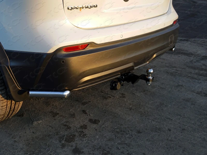 Фаркоп с типом шара Е нерж. для Nissan Qashqai II Рестайлинг  ТСС TCU00138N