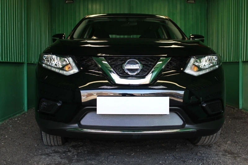 Защитная сетка радиатора низ для Nissan X-Trail III Хром Стрелка 11 NXTRT32.bot.chrome