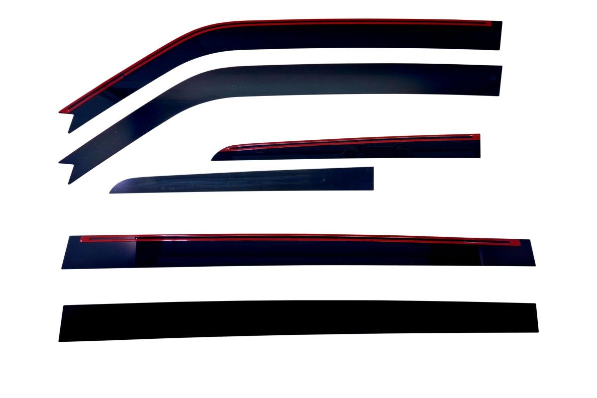 Дефлекторы окон 2D 6 шт. для Mitsubishi Pajero IV Рестайлинг 2