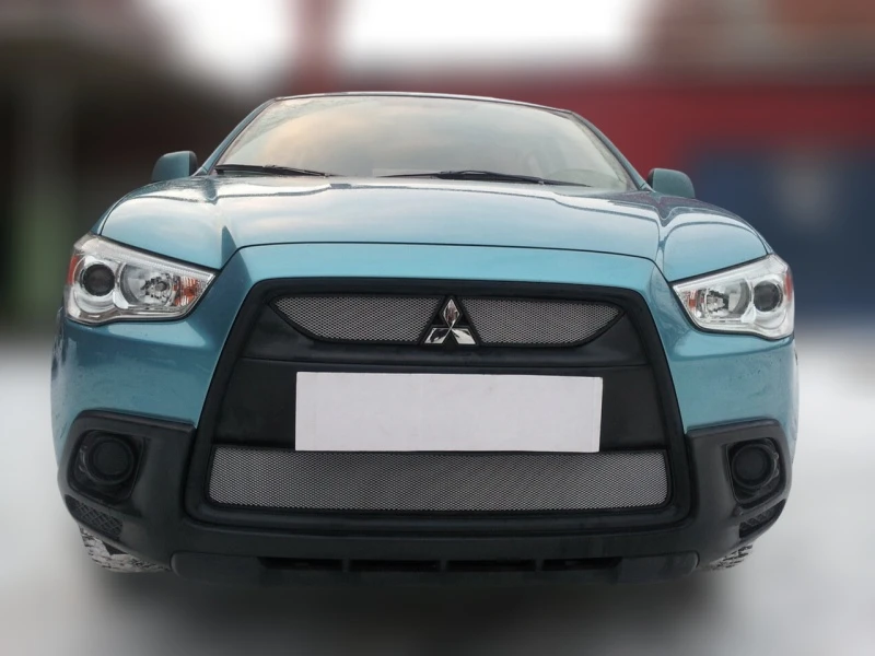 Комплект сеток chrome верх 2 части и низ для Mitsubishi ASX I Хром Стрелка 11 MITASX.top.chrome-MITASX.bot.chrome