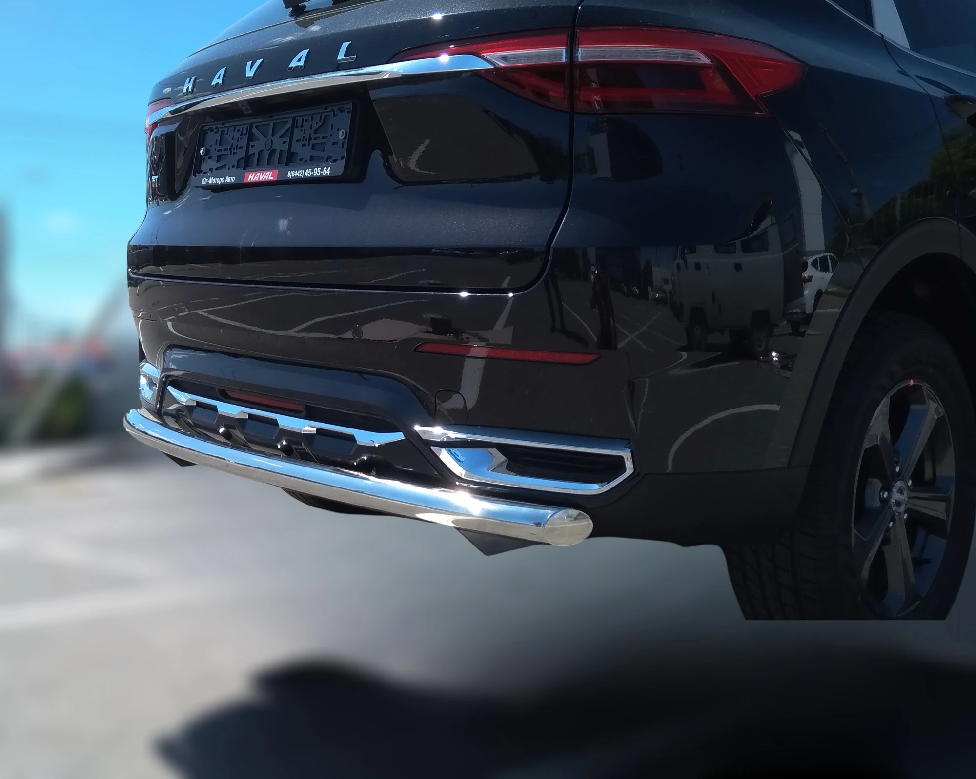 Защита заднего бампера d60 мм для Haval F7x I  Юко GWF7.19.11