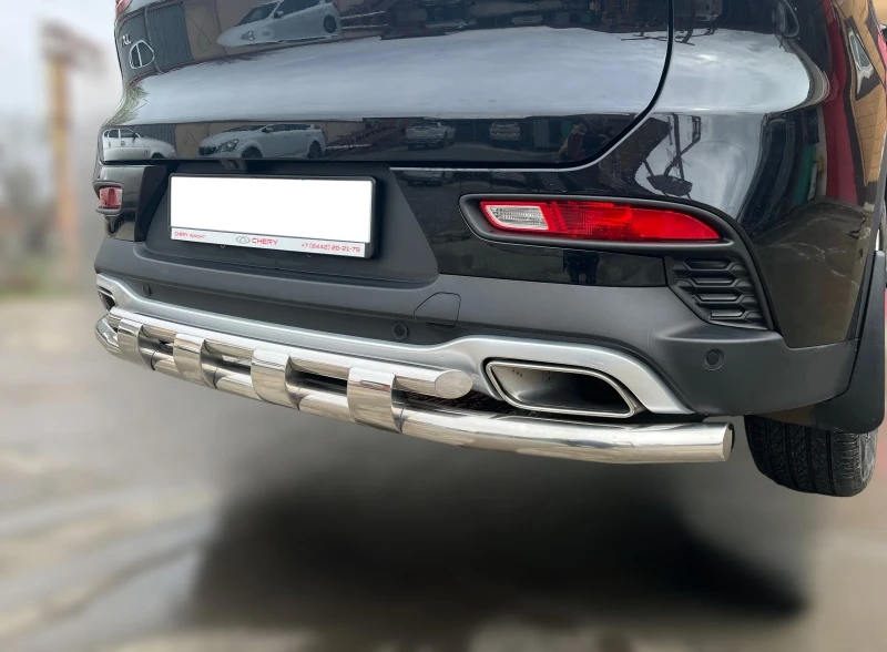 Защита заднего бампера двойная с перемычками d53/42 мм для EXEED TXL I  Юко CHETXL.20.25