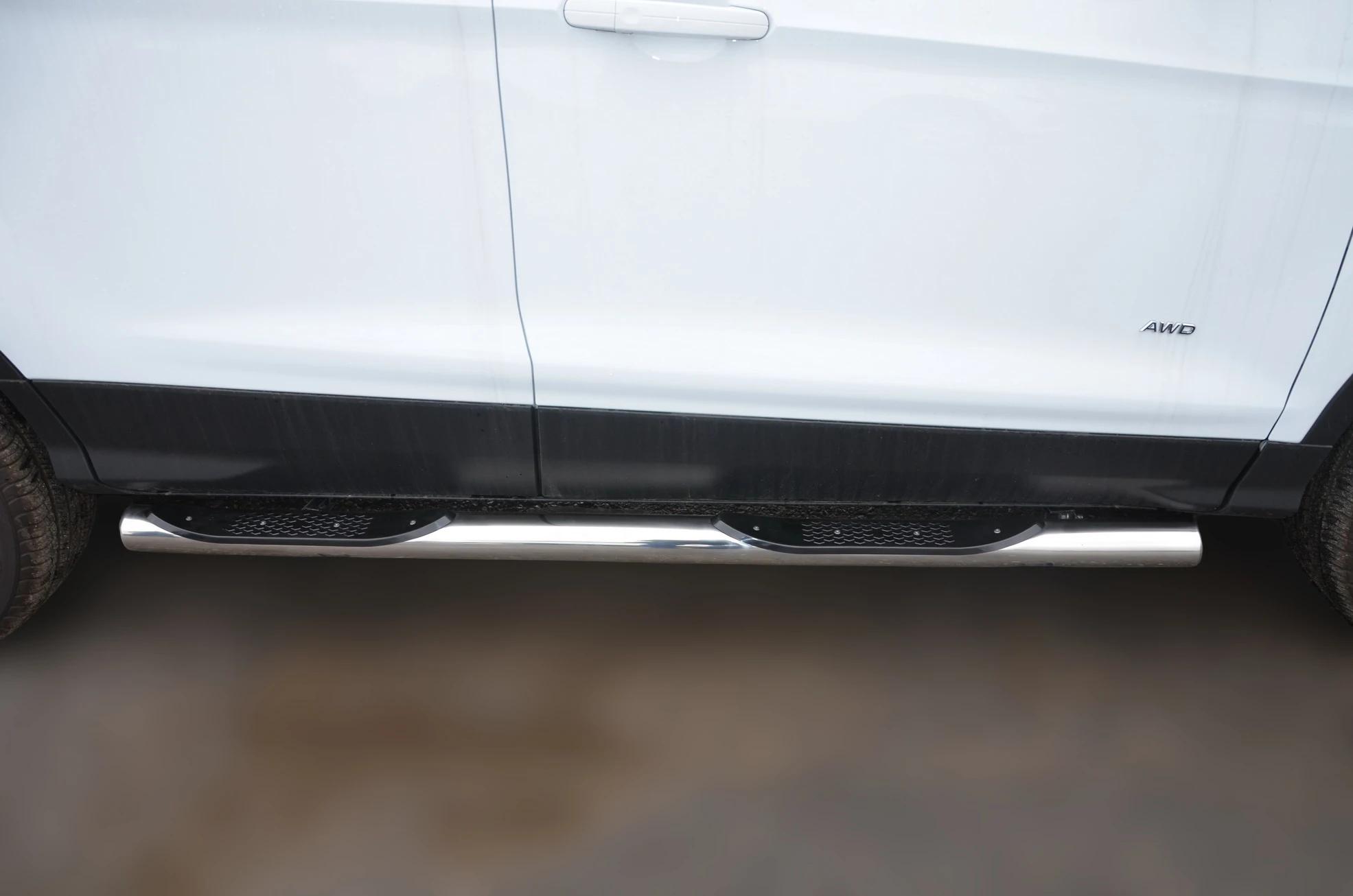 Пороги труба с проступью d76 мм для Ford Kuga II Рестайлинг  Юко FK.16.93