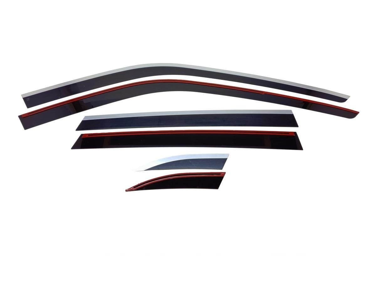 Дефлекторы окон 2D с хром накладками 6 шт. для BMW X5 III (F15)