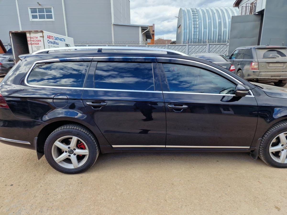 Дефлекторы окон 2D с хром накладками 6 шт. для Volkswagen Passat B7